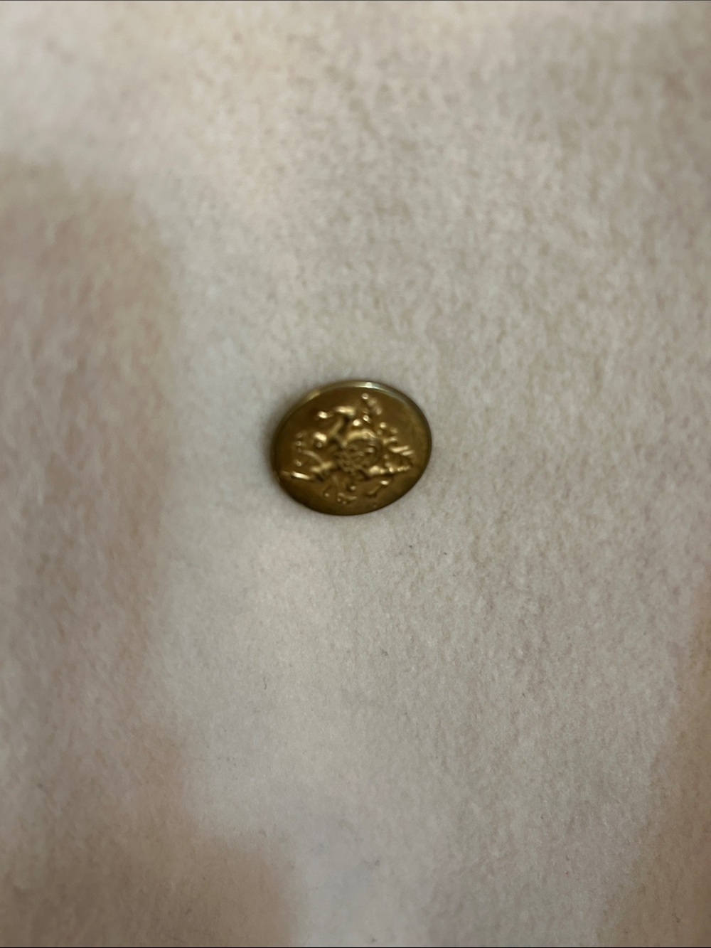 Vintage Braefair Ivory Wool Blend Double Breasted Coat Gold Crest Buttons - Picture 4 of 11